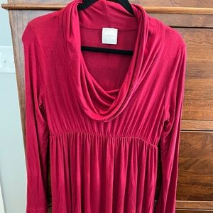 Nymphe Red Cowl Neck Dress